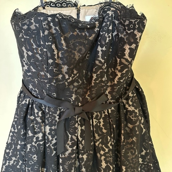 NWT Neiman Marcus Target Robert Rodriguez black lace strapless dress Sz 6 - Picture 7 of 11